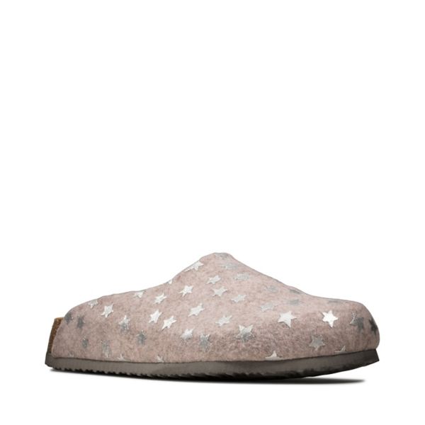 Clarks Womens Fireside Home Slippers Mauve | CA-2187465